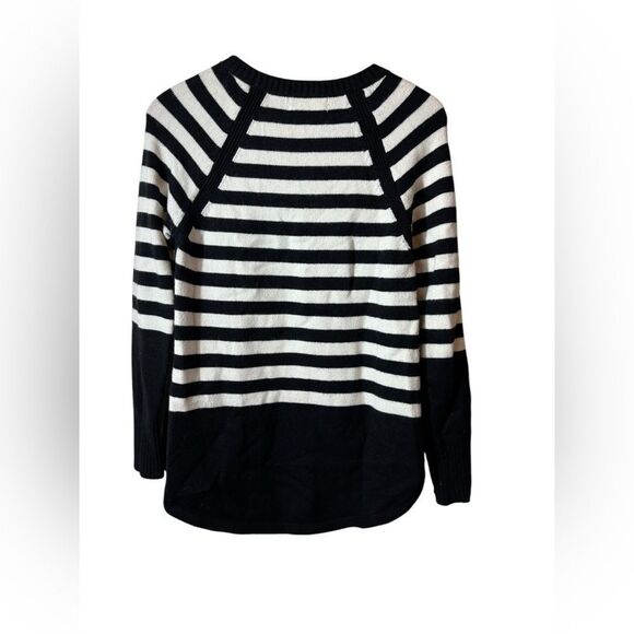 A Anthropologie Striped Black and White Women's Top small sweater - Picture 2 of 4